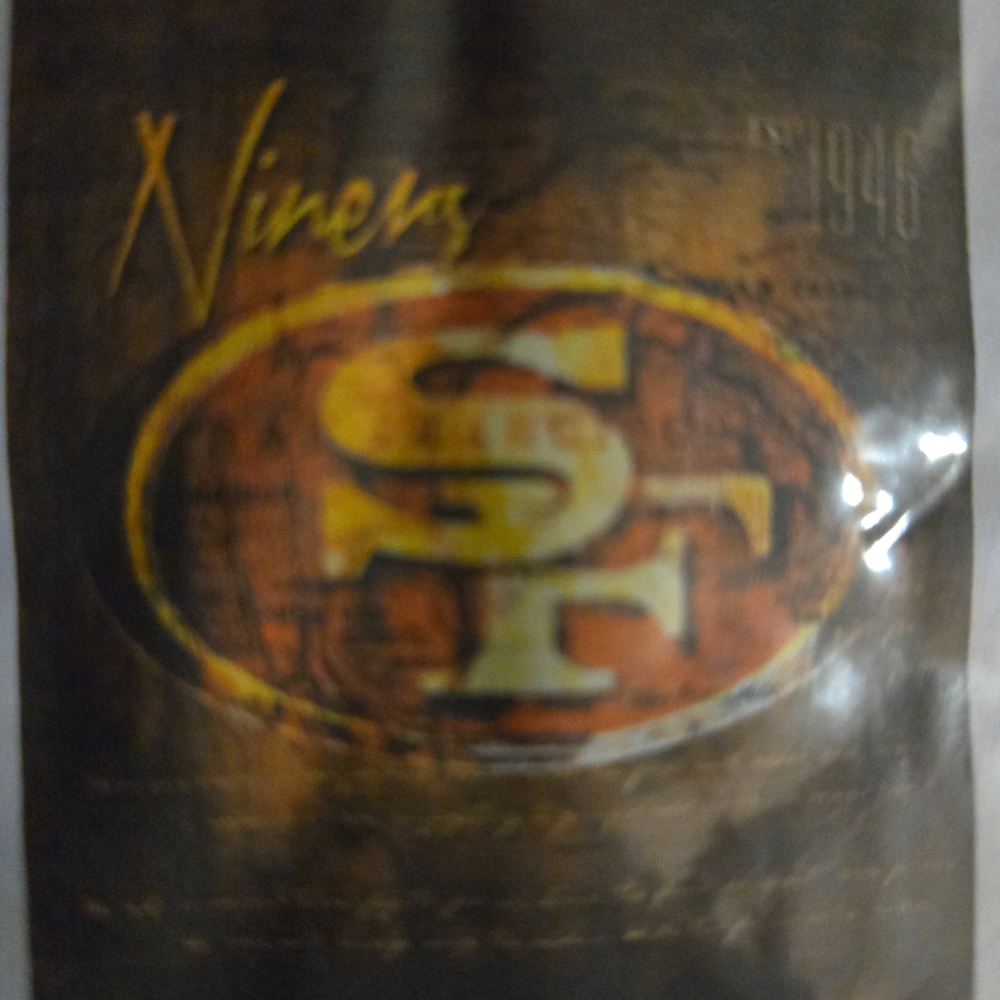 NFL Niners Throw Blanket - Brown and Gold